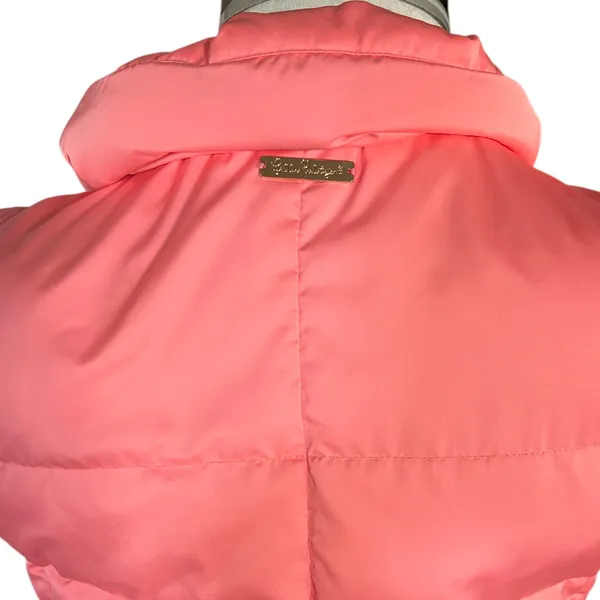 LILLY PULITZER Isabella Puffer Down Vest in Coral Size Small - Image 9