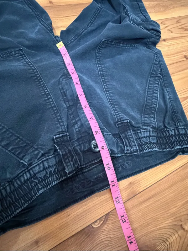 American Eagle Women Stretch Cargo Straight Pants Blue Gray Size 6 Long Tall - Image 7
