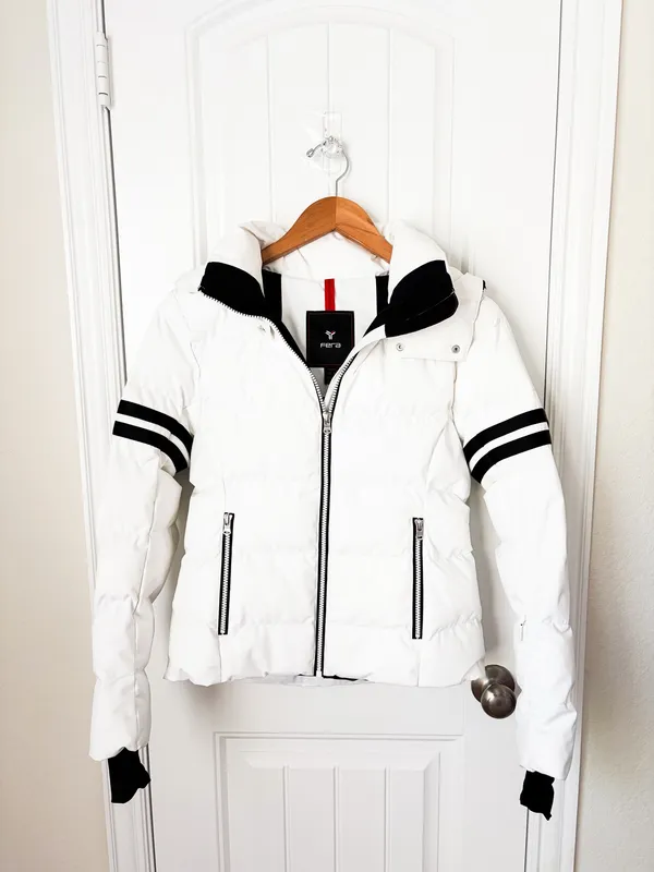FERA Women’s Kate Insulated Ski Jacket White Black Size 6 - Image 3