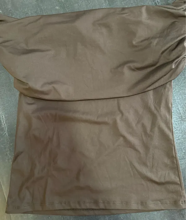 H&M Brown Off-Shoulder Stretch Camisole - Image 5