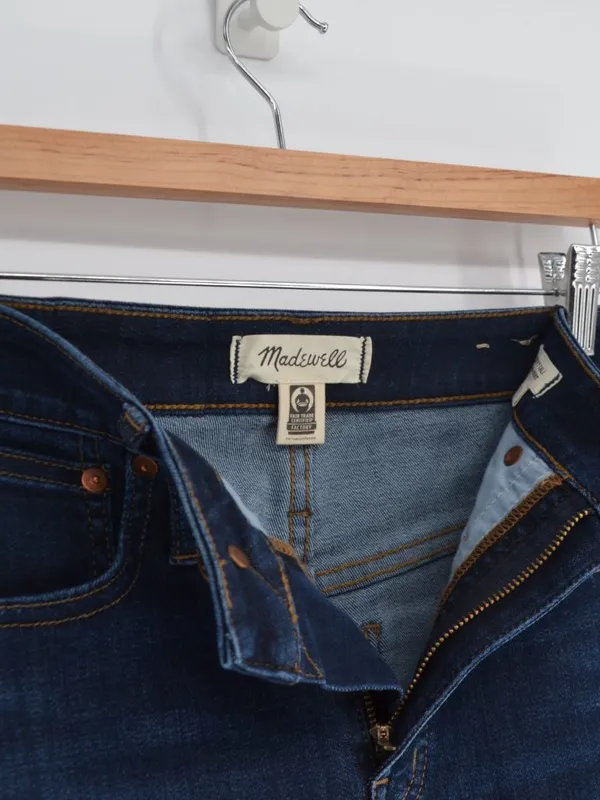Madewell Curvy Cali Demi Boot Flare Jeans Size 23 Blue Lakspur Wash Tencel Denim - Image 6