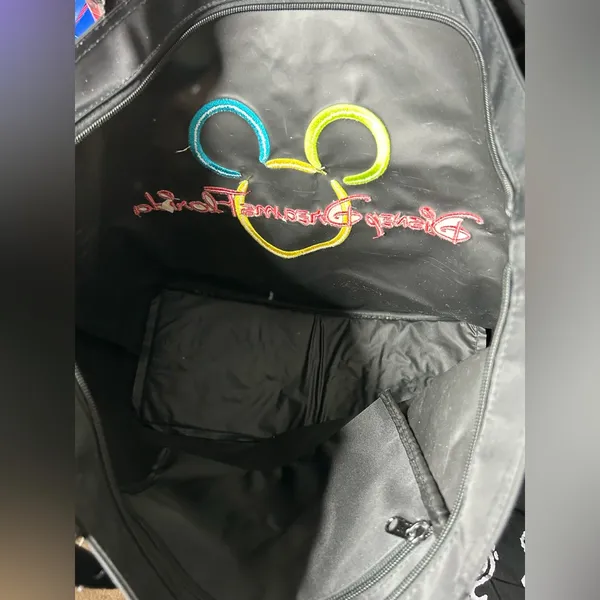 Disney Tote - Disney Dreams Florida - Zipper Nylon Travel Tote. Black. - Image 7