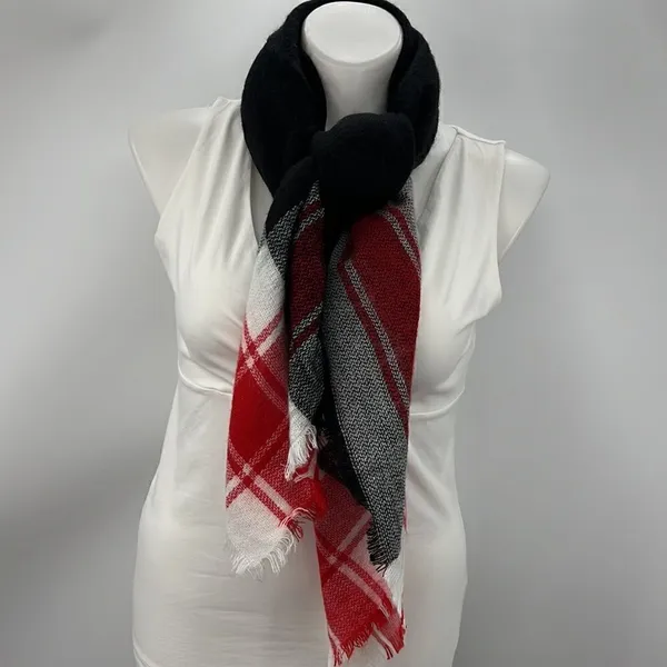 Cato black, red and white scarf new - Image 2