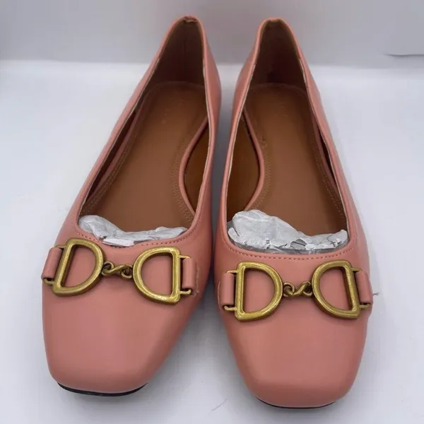Asos Design slim square toe pink ballet flat shoes women’s Size 8 - Image 4