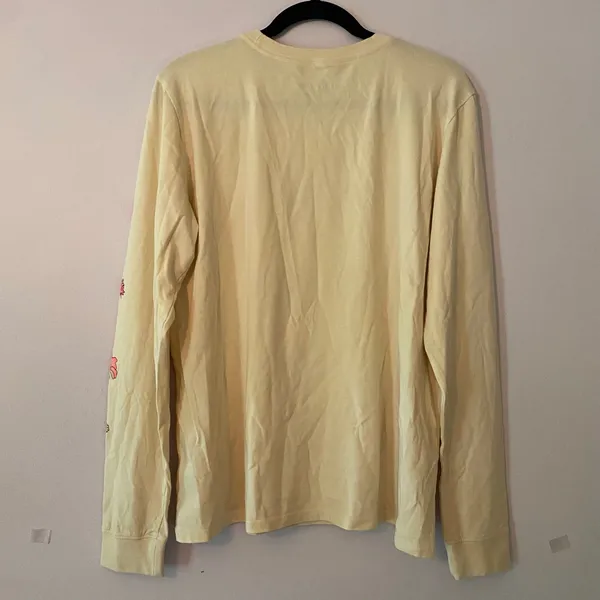 NWOT Life Is Good Cream Floral Spring Crusher Long Sleeve Shirt Women size Large - Image 5