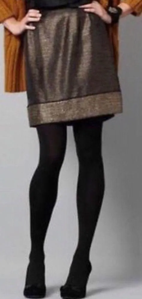 ANN Taylor loft gold/black overlay skirt - Image 2