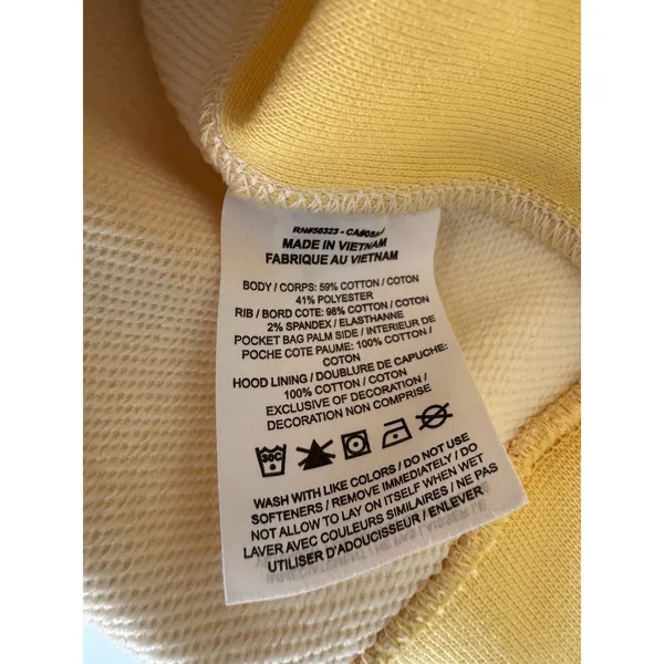 Nike Court Heritage Dri Fit Yellow Striped Tennis Oversized Hoodie Womens Small - Image 5