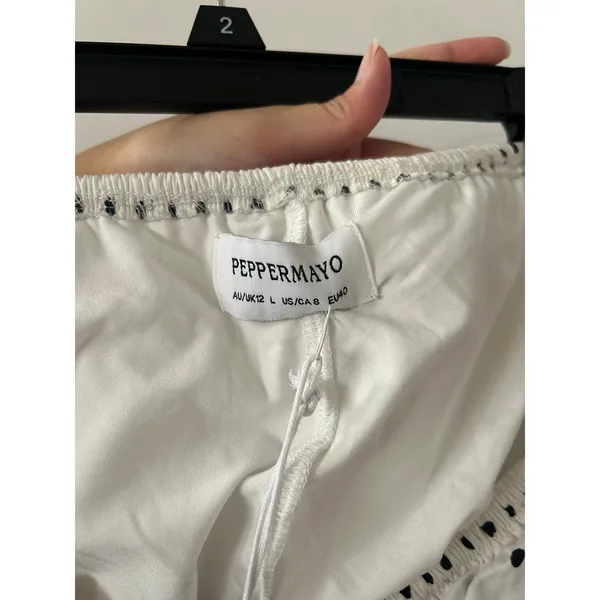 Peppermayo Heather Polka Dot Black White Bubble Skirt Set NWT Size 8 - Image 10