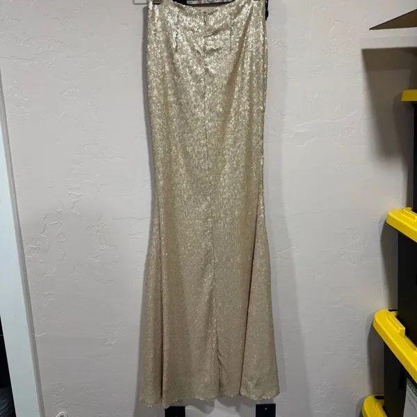Lulus Rose Gold Sequins Mermaid Skirt XS - Image 5
