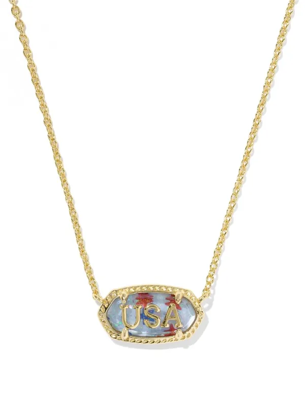 Kendra Scott Elisa USA Gold Short Pendant Necklace - Image 6