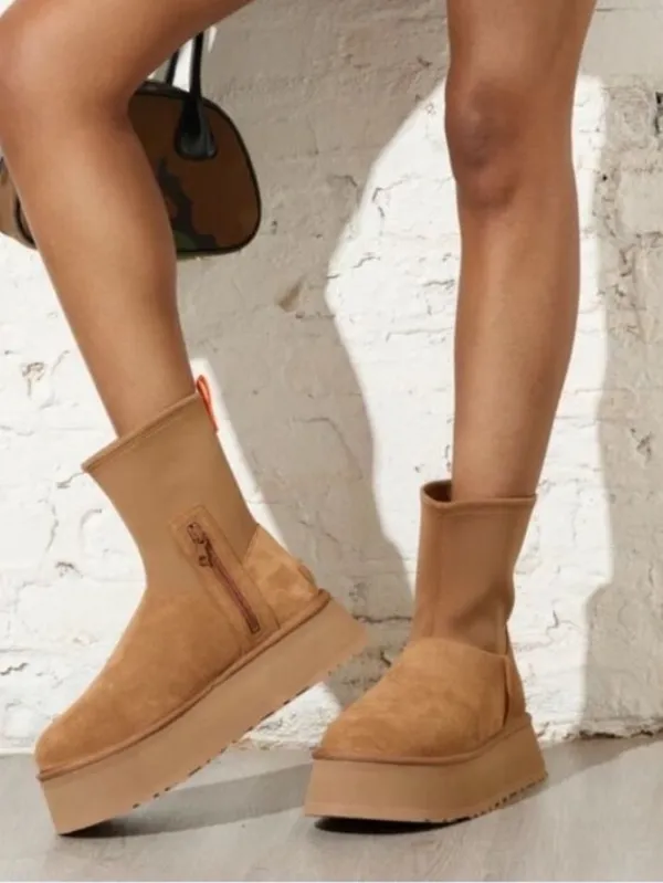 UGG Classic Dipper Platform Boot - Women's, Chestnut, size 8, NWT no box - Image 2