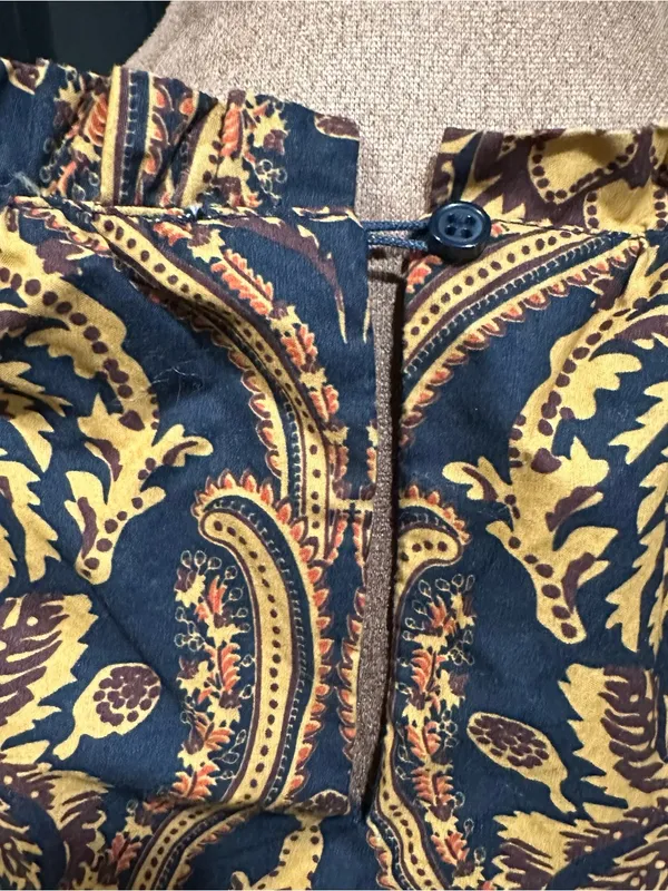 Anthropologie A Loves A Damask Print Voile Ruffle Dress – Size XL - Image 8