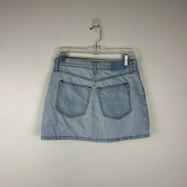 Abercrombie and Fitch High Rise Rigid Pockets‎ Denim Mini Skirt Women’s Sz 30 - Image 4