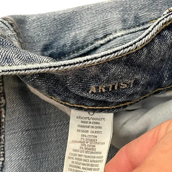 American Eagle Artist Stretch Flare Jeans Women Sz.0 Low-Rise Light Wash Denim - Image 8
