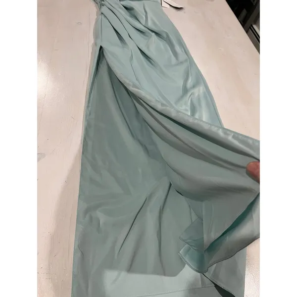 New! PROM dress aidan Mattox sea grass one shoulder long‎ gown size 4 - Image 7
