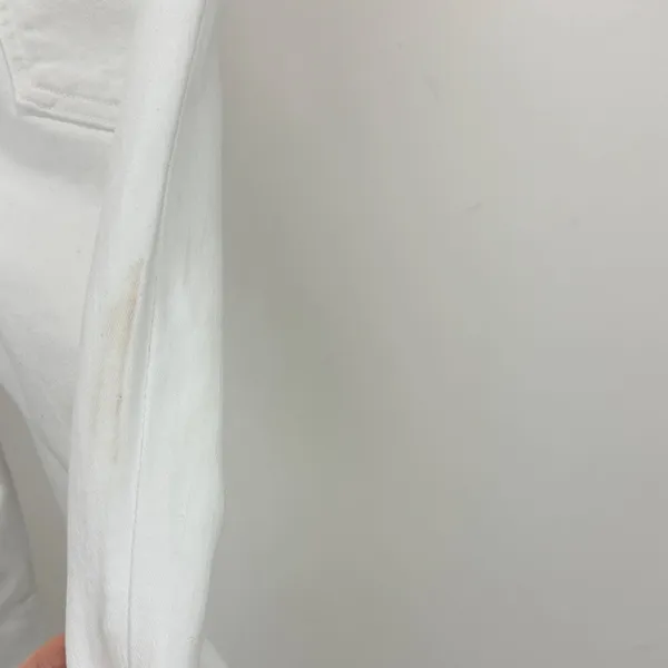 Madewell Kick Out Crop Jeans Pure White Stretch Mid Rise Flare NI961 US 24 NWT - Image 14