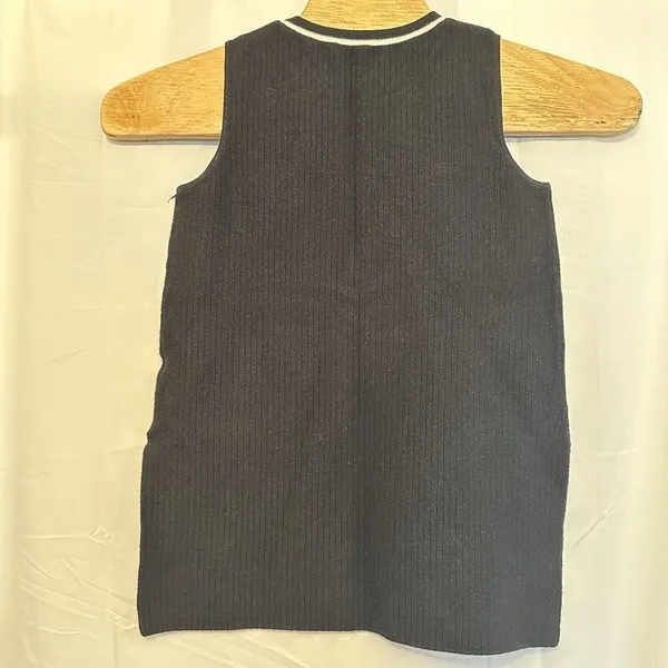 Athleta Women's Size Small Tank Top Black White Stretchy Ribbed Sleeveless Knit‎ - Image 4