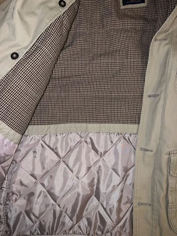 Faded Glory Barn Jacket Vintage Blanket Lined Chore Women’s Tan Canvas - Image 3