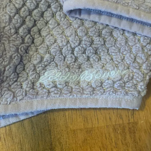 Eddie Bauer Pullover Fleece XL Lavender Snap Collar Textured Black Label Warm - Image 2