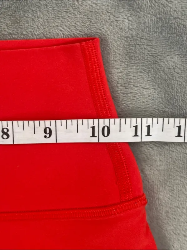 Alo Yoga 2.5” Airbrush high-waist Red Biker Shorts activewear yoga Pilates gym - Image 9