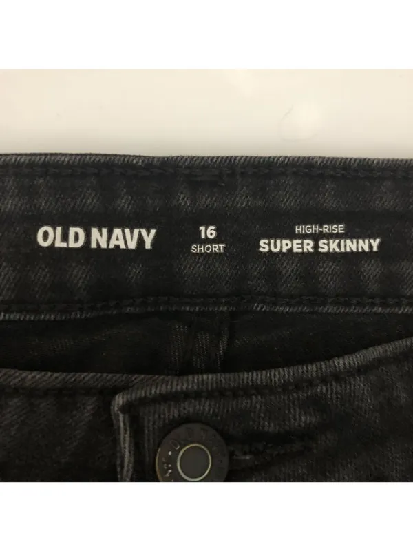 Old Navy Womens High-Rise Super Skinny Black Jeans Size 16 Short Cotton Blend - Image 3