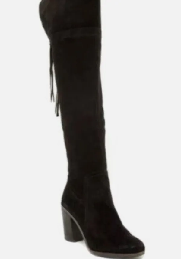 Franco Sarto Black Suede Over the Knee Ellyn Boots 7.5 - Image 2
