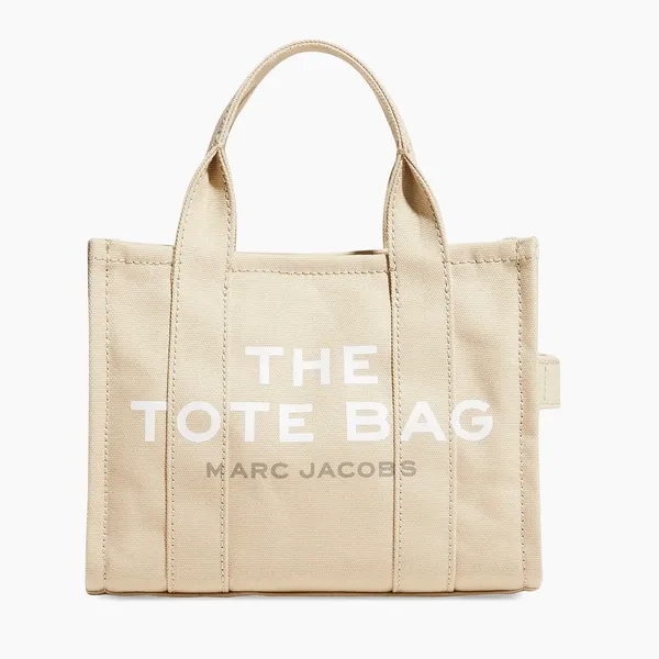 Marc Jacobs The Small Tote Canvas Bag Crossbody Purse Beige Tan - Image 2