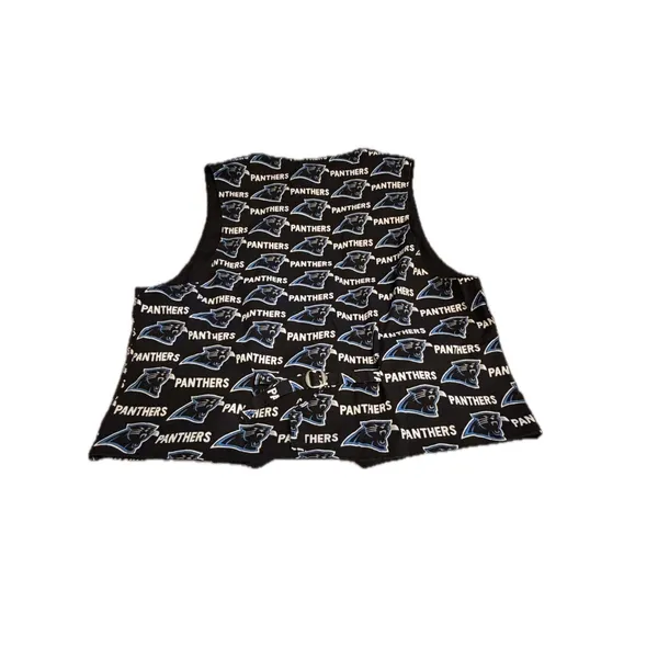 Carolina Panthers Vest Women Size M/L Black NFL Football Button Front - Image 3