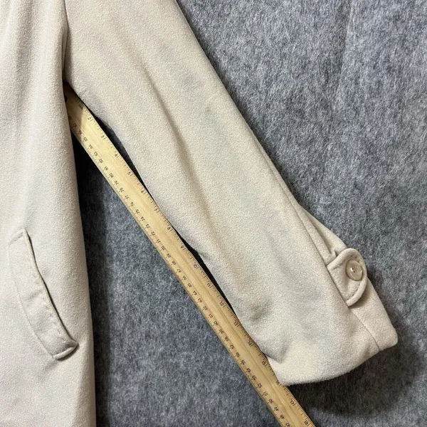 Vintage‎ Veloura Jacket Womens 10 Peacoat Tan Union Made 60s Trench Coat - Image 11