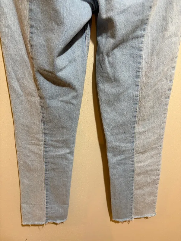 Abercrombie & Fitch Curve Love 90s Straight High Rise Jeans Two Tone 24/00 LONG - Image 12