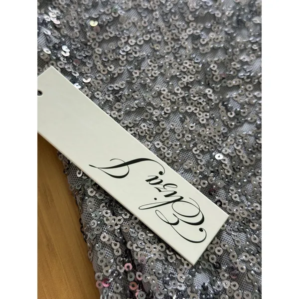 Eliza J NWT Sequin Shift Dress Size 12 Silver Sleeveless Cocktail‎ Party Holiday - Image 3