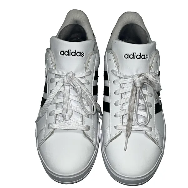 Adidas Women's Grand Court Cloud Foam White/Black- Size US 10 Sneakers Shoes - Image 2