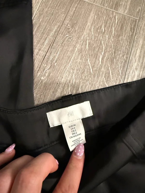 H&M Black Silk Pants - Image 5