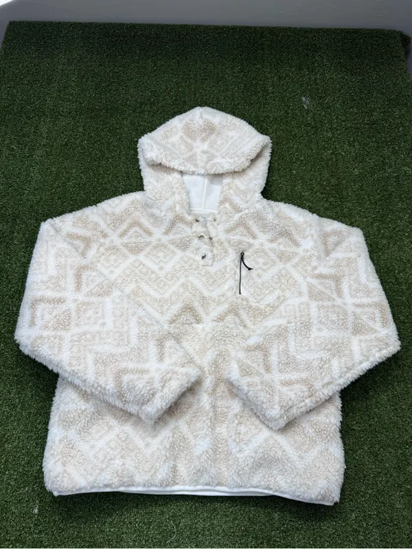 Smith + Rogue Heavyweight High Altitude Sherpa Pullover Aztec Lined Hooded L - Image 2