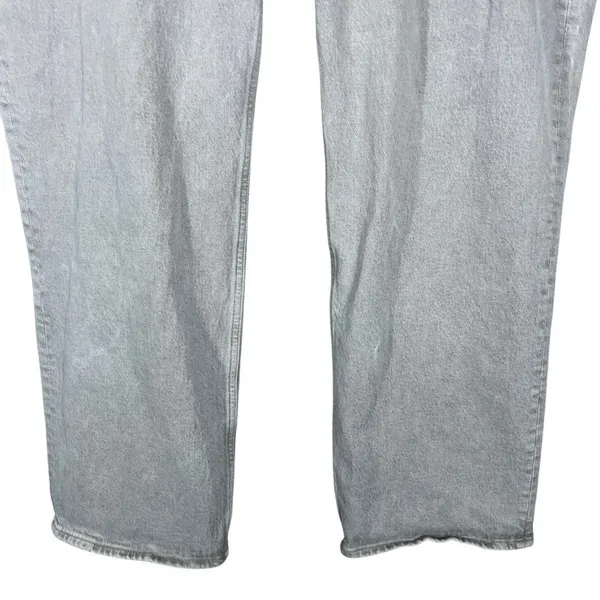 Abercrombie & Fitch The Baggy Low Rise Solid Jeans Grey Y2K Skater Size 33 / 16R - Image 3