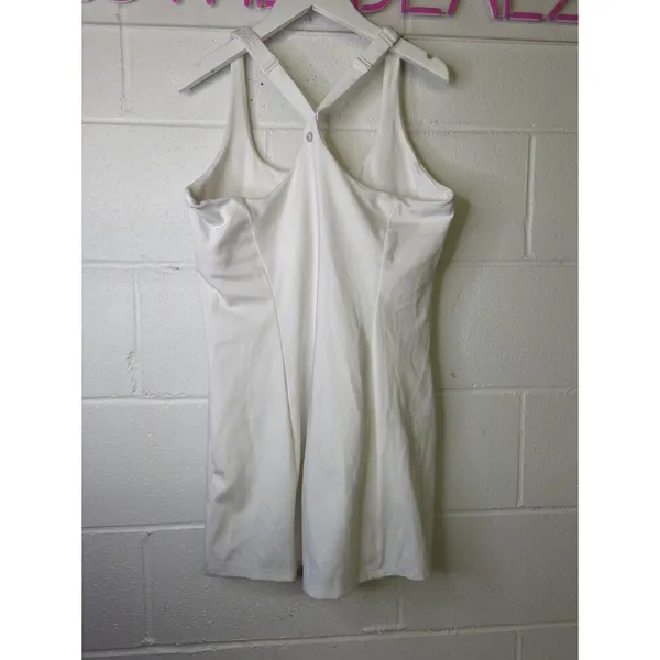 Victoria secret white romper sz Large L 1 pc tennis outfit stretchy stretch - Image 2