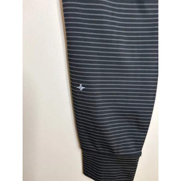 Halara Cloudful‎ Air Striped Drawstring Joggers Black Grey Medium 7/8 Length NWT - Image 4