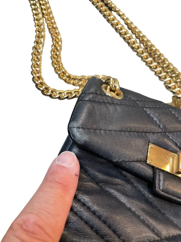 Kurt Geiger London I Am Leather quilted wms black leather crossbody SKU 10-527 - Image 10