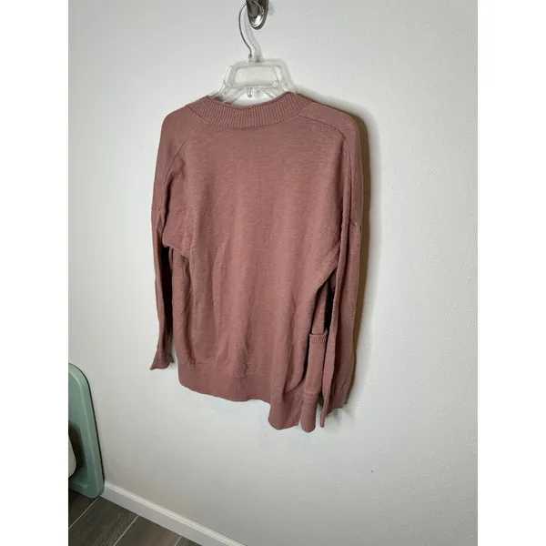 Madewell Cardigan Sweater Dusty Rose Open Front M‎ - Image 3