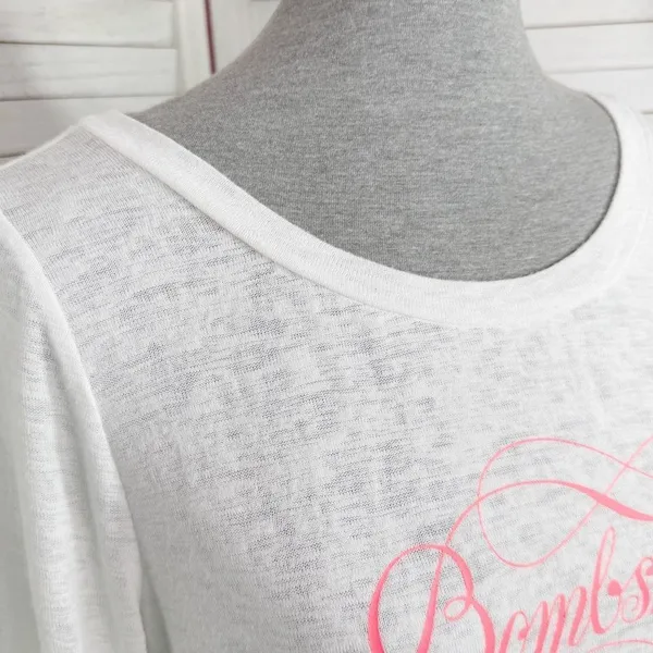 Victoria’s Secret Bombshell Burnout Slub Knit Long Sleeve Tee Shirt White‎ Small - Image 7