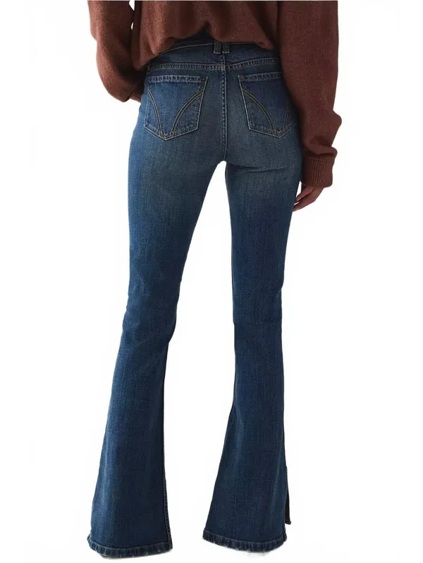 UO BDG Brooke Split Hem Low-Rise Flare Jeans Urban Outfitters NWT 25 - Image 2
