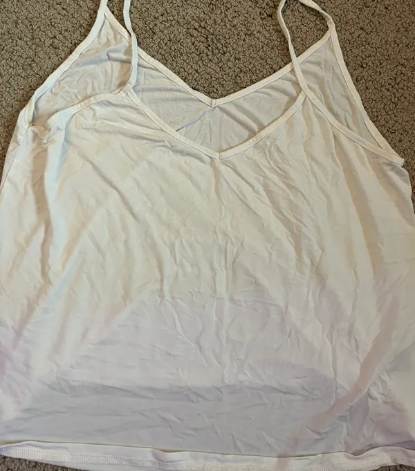 Plain v neck tank top White Size M - Image 2