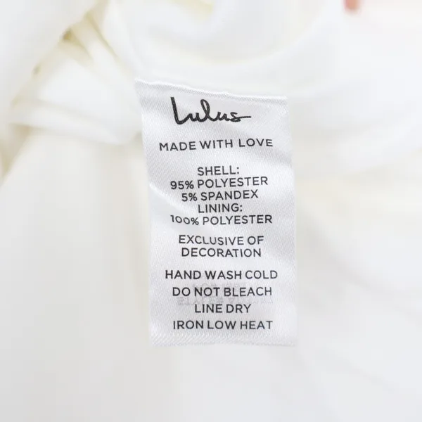 Lulus Pretty Presence Mini Dress Womens M White Off-the-Shoulder Floral Strap - Image 5