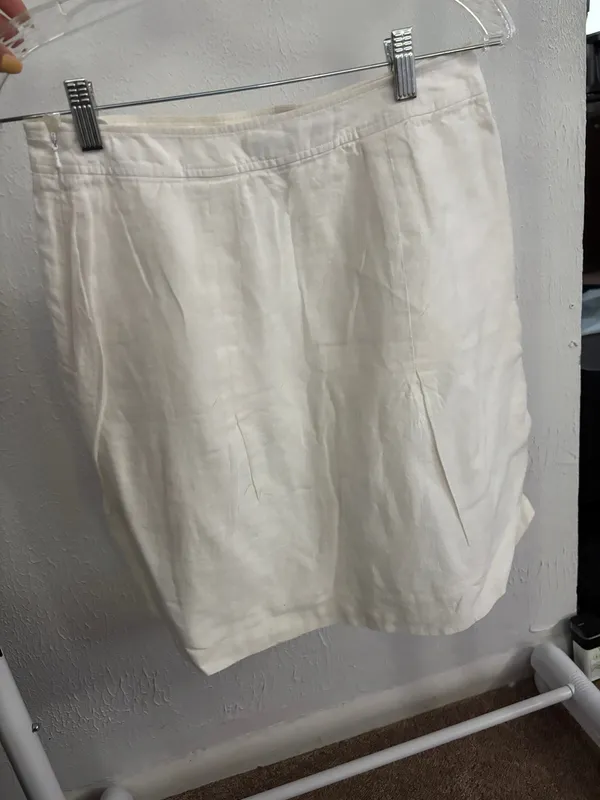 Brooks Brothers White linen skirt - Image 2
