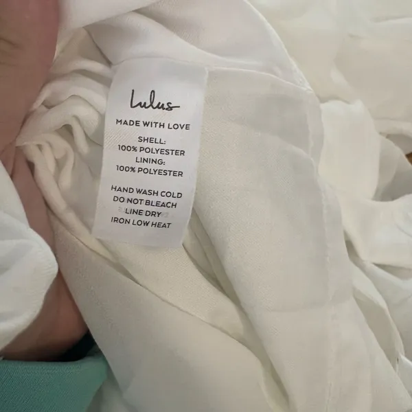 Lulu’s White Garden Bliss Long Sleeve Cutout Mini Dress XL Cocktail Bridal Party - Image 10