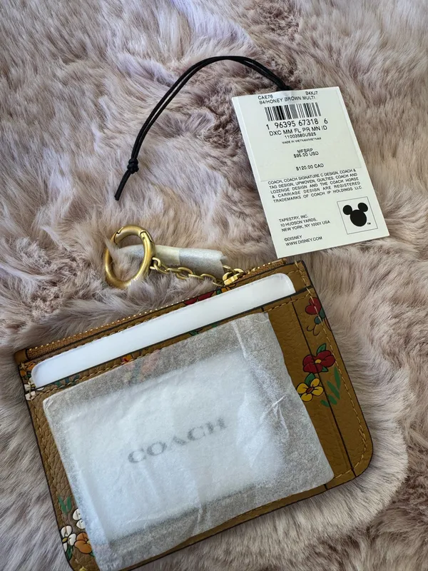 Coach Disney X Essential Mini ID Card Case With Mickey Mouse And Minnie Mouse - Image 2