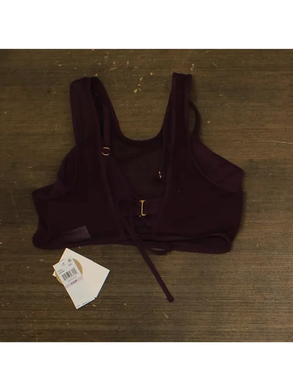 NWT Becca Mesh Overlay Convertible Bralette Bikini Swim Top Aubergine Purple D - Image 11
