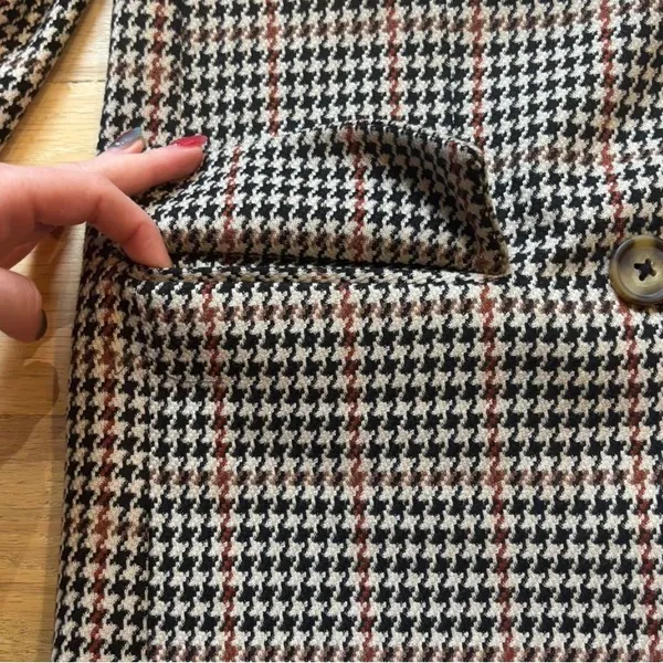 Free people Women's Houndstooth Blazer jacket, size Xs - Image 5