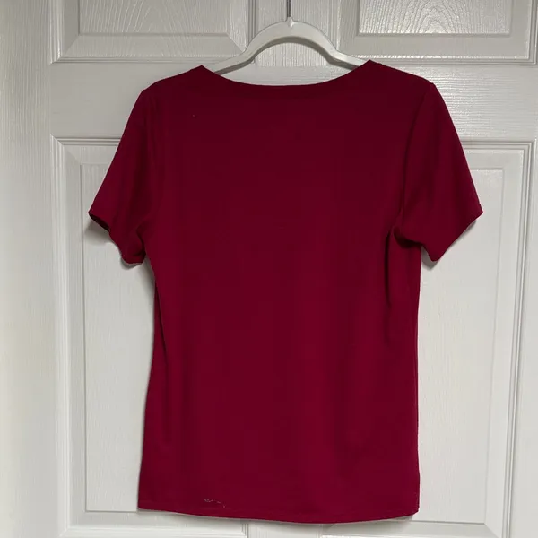 Nike Women's Short Sleeve Tee in Deep Red - Image 4