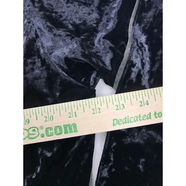 Savage X Fenty Womens Black Crushed Velvet Robe‎ Sheer Mesh Trim MD/LG Kimono - Image 8